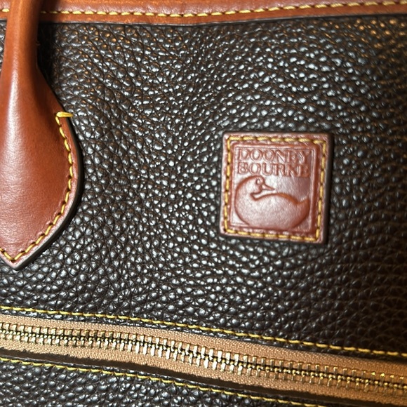 Dooney & Burke Large Pebbled Leather Tote Bag Brown - Picture 3 of 11